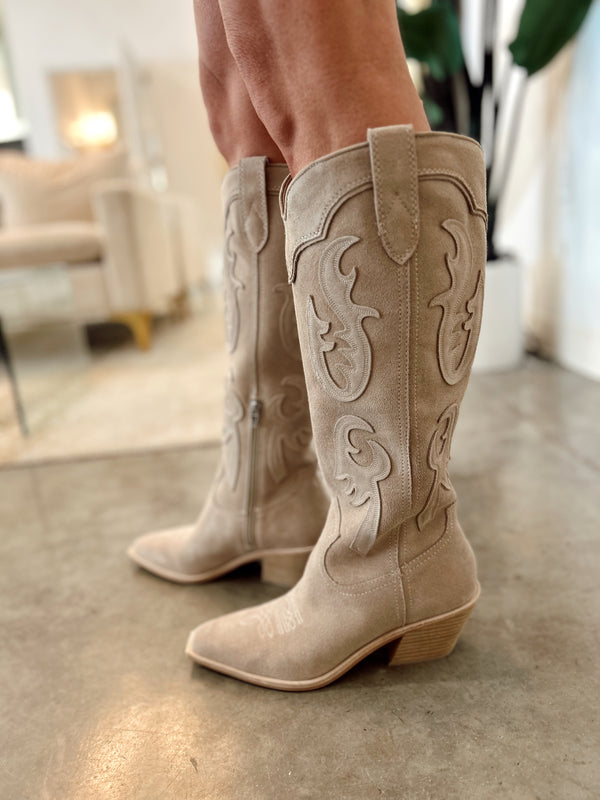SAMSIN BOOTS - TAUPE SUEDE