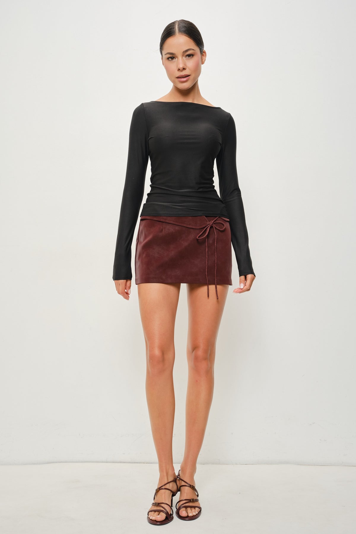 Dan Boat Neck Top - Black
