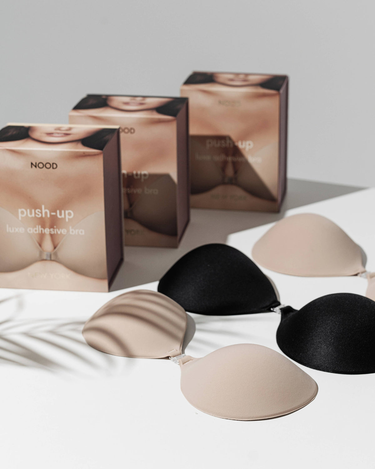 Push Up | Padded Adhesive Fabric Bra: No 3 Buff / C – view 12 – York Laine