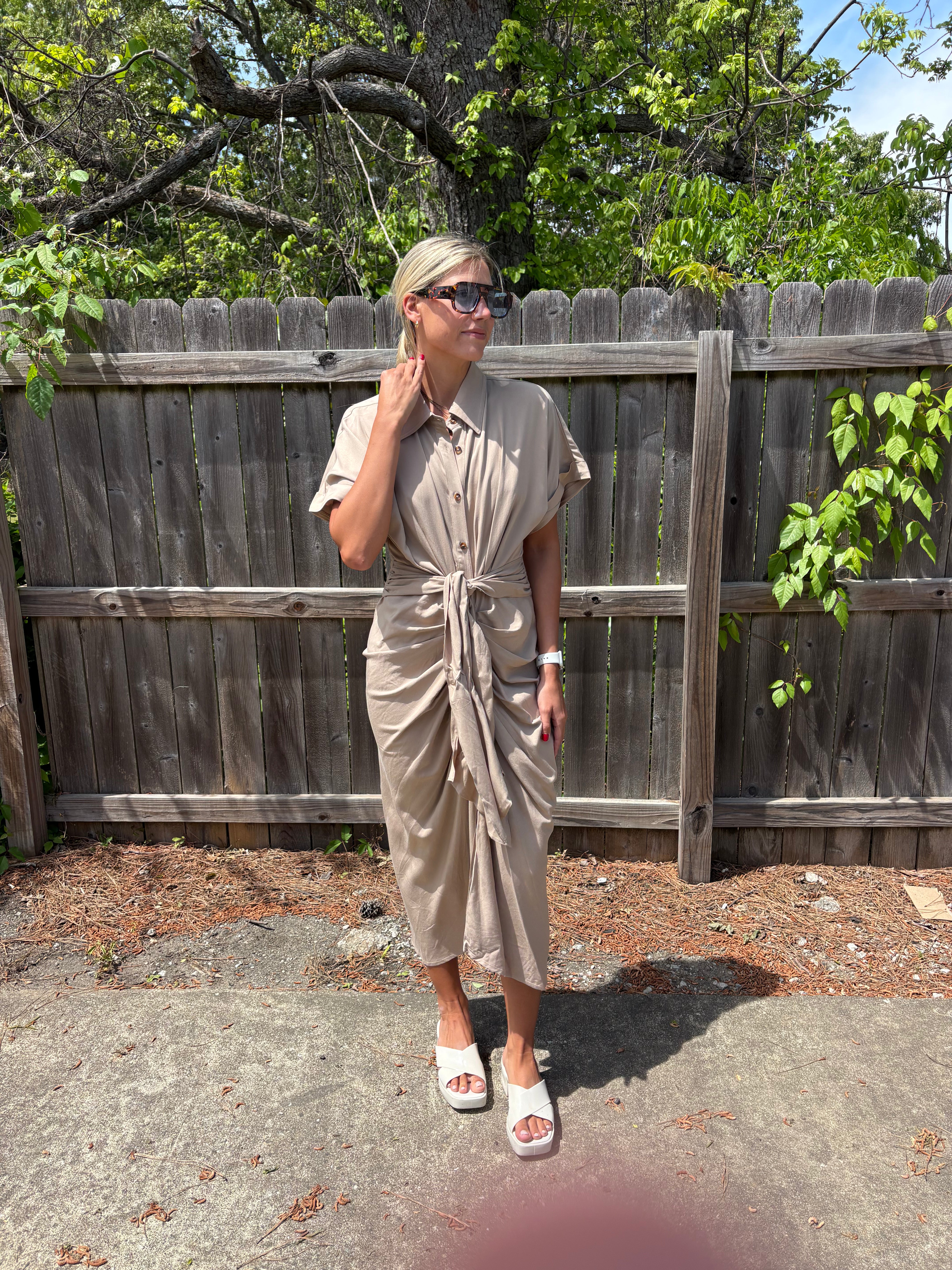 Tied Front Detailed Dress
