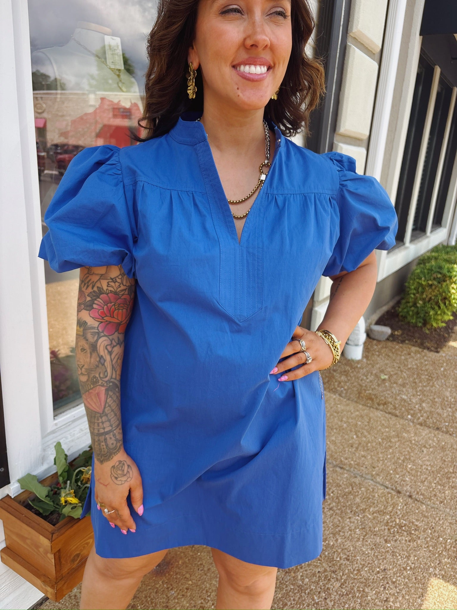 China Collar Dress York Laine China Collar Dress York Laine