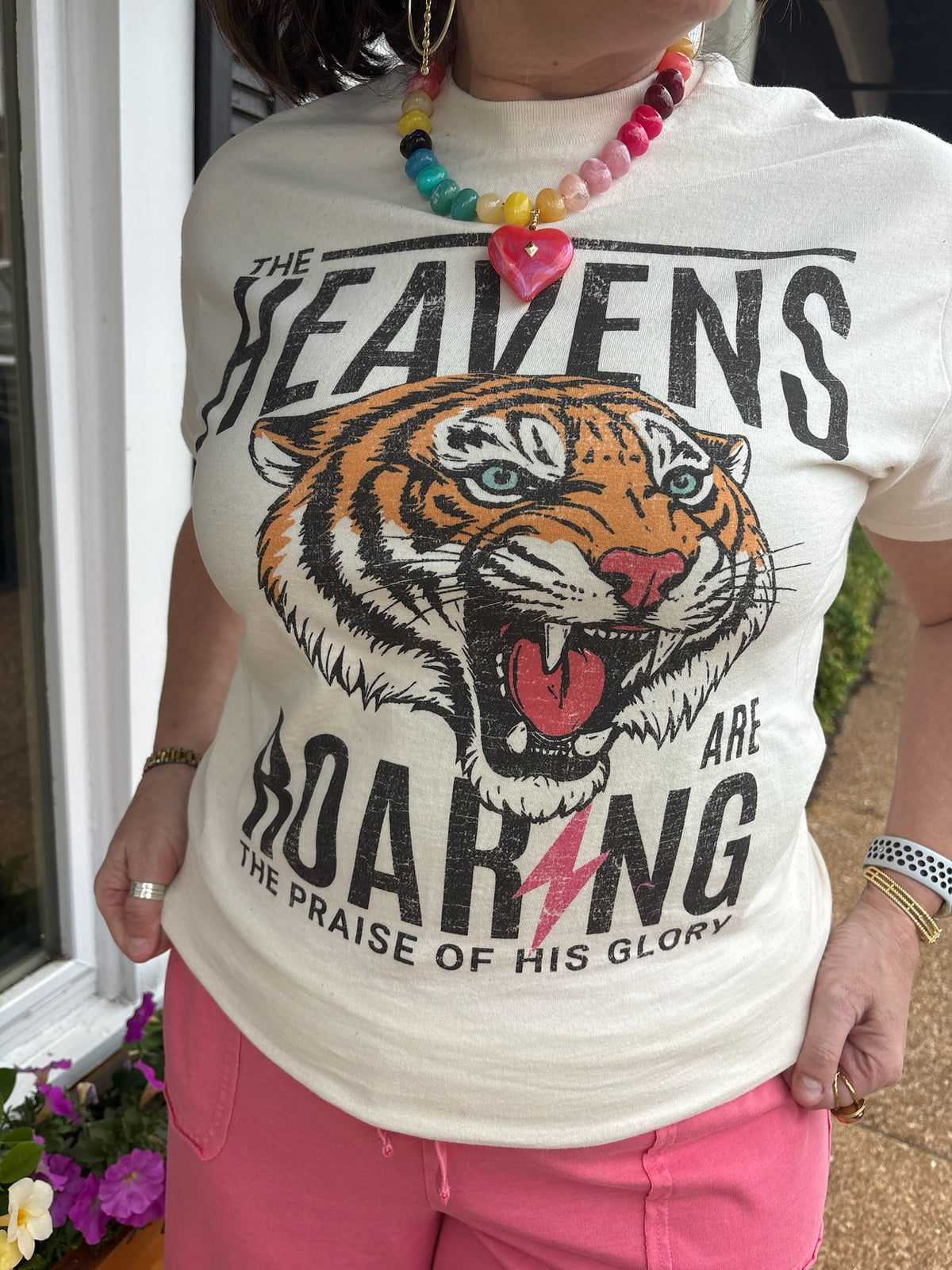 Heavens Are Roaring Oversized Graphic Tee