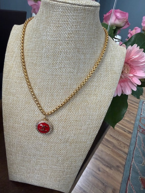 Vintage Chanel Rope Pendant Necklace