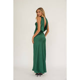 HALTER SATIN MAXI DRESS