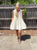 Ribbon Tie Sleeveless Dress