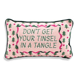 Tinsel in a Tangle Needlepoint Pillow