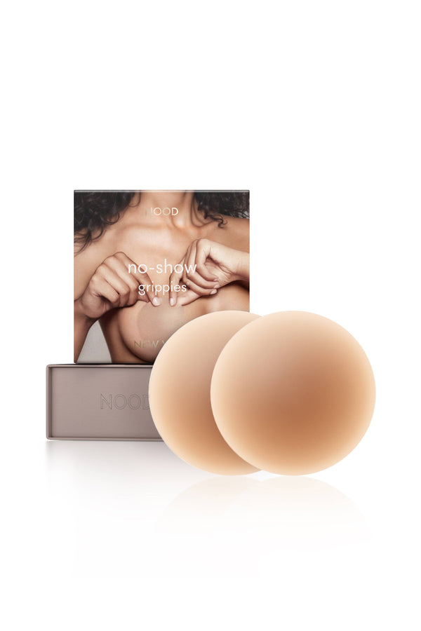 Grippies No-Show | NON-ADHESIVE Reusable Nipple Covers: No 5 Soft Tan / 3in.
