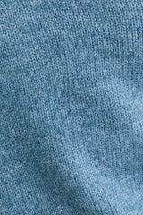 ASYMMETRICAL SHOULDER SWEATER TOP: DENIM BLUE / S