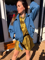 Olive round neck short sleeve top