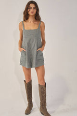 Plaid Relaxed Romper