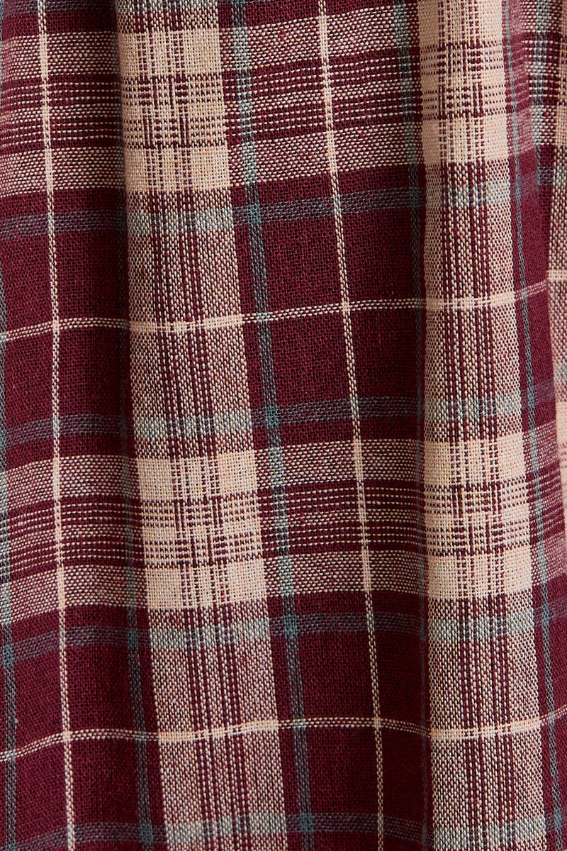 FLANNEL MINI DRESS L