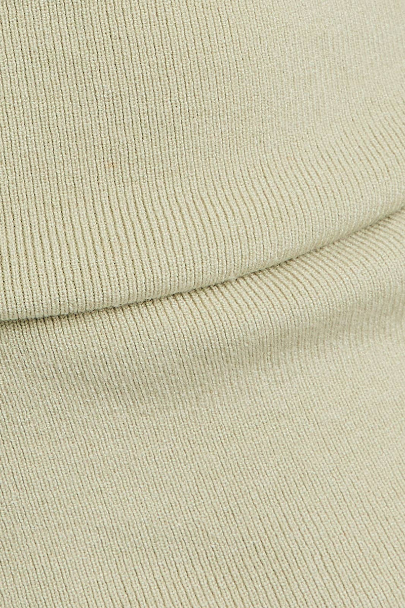 ASYMMETRICAL NECK SWEATER TOP: Ivory / S