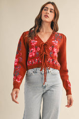 TIE-FRONT CARDIGAN: S