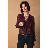 Erosion and Light Frilly Chiffon Blouse