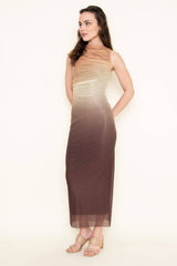 OMBRE SLEEVELESS LONG DRESS/ M