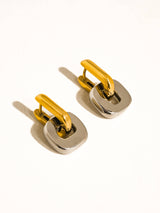 Arliss 18K Gold Non-Tarnish Link Drop Earring: Multi-Colored