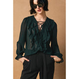 Erosion and Light Frilly Chiffon Blouse