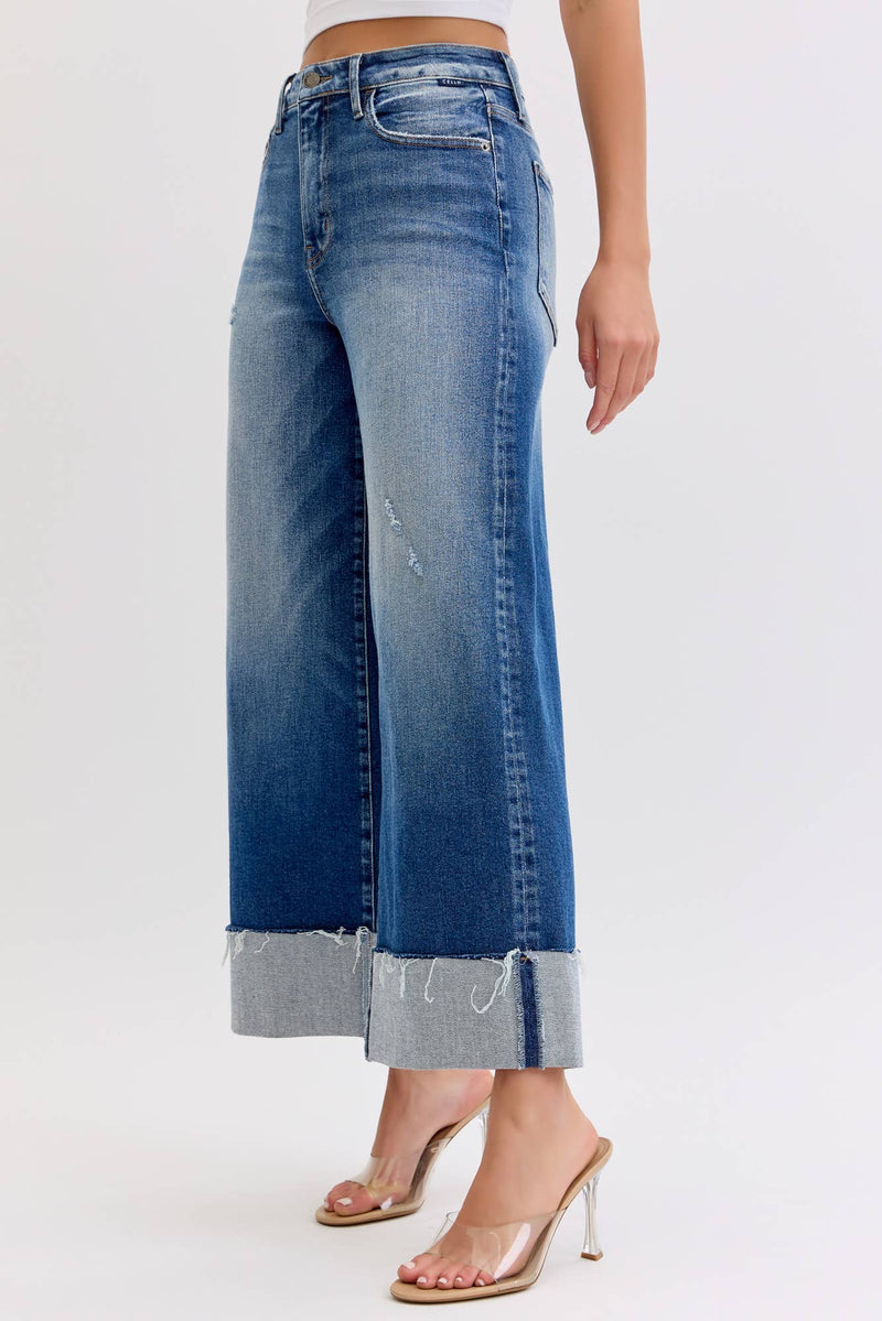 High Rise Crop Wide Leg With Cuff [WV99772M]: 11