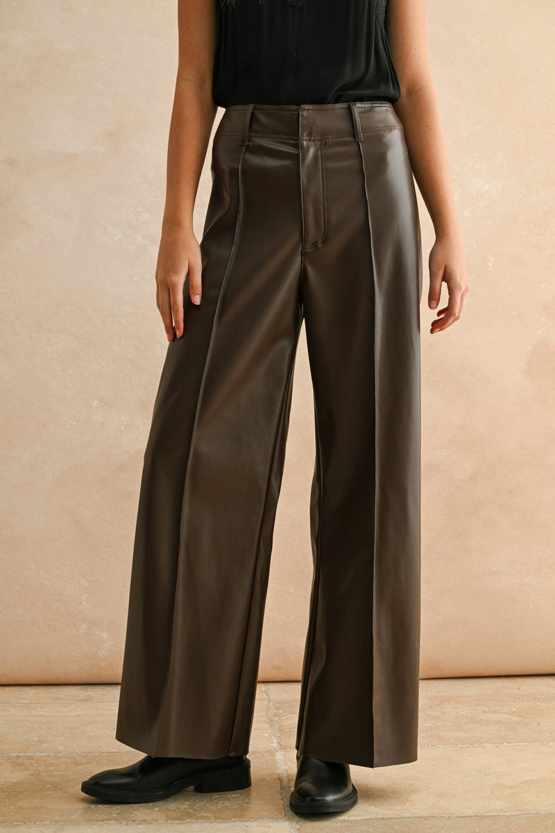 PLEATER WIDE STRAIGHT PANTS S