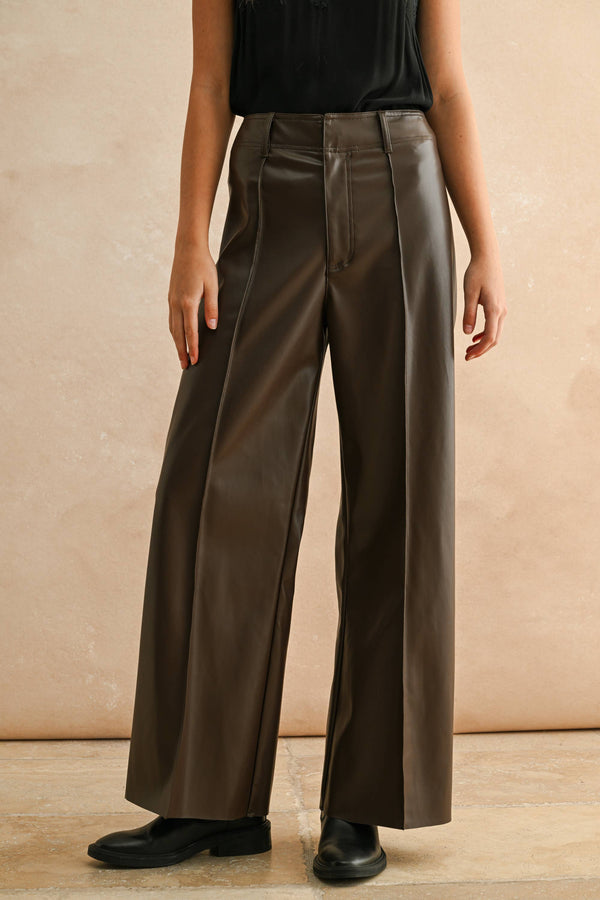 PLEATER WIDE STRAIGHT PANTS M