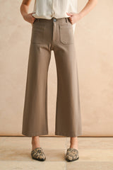 MMP1745   2 POCKETS PONTE PANTS: BLACK / S