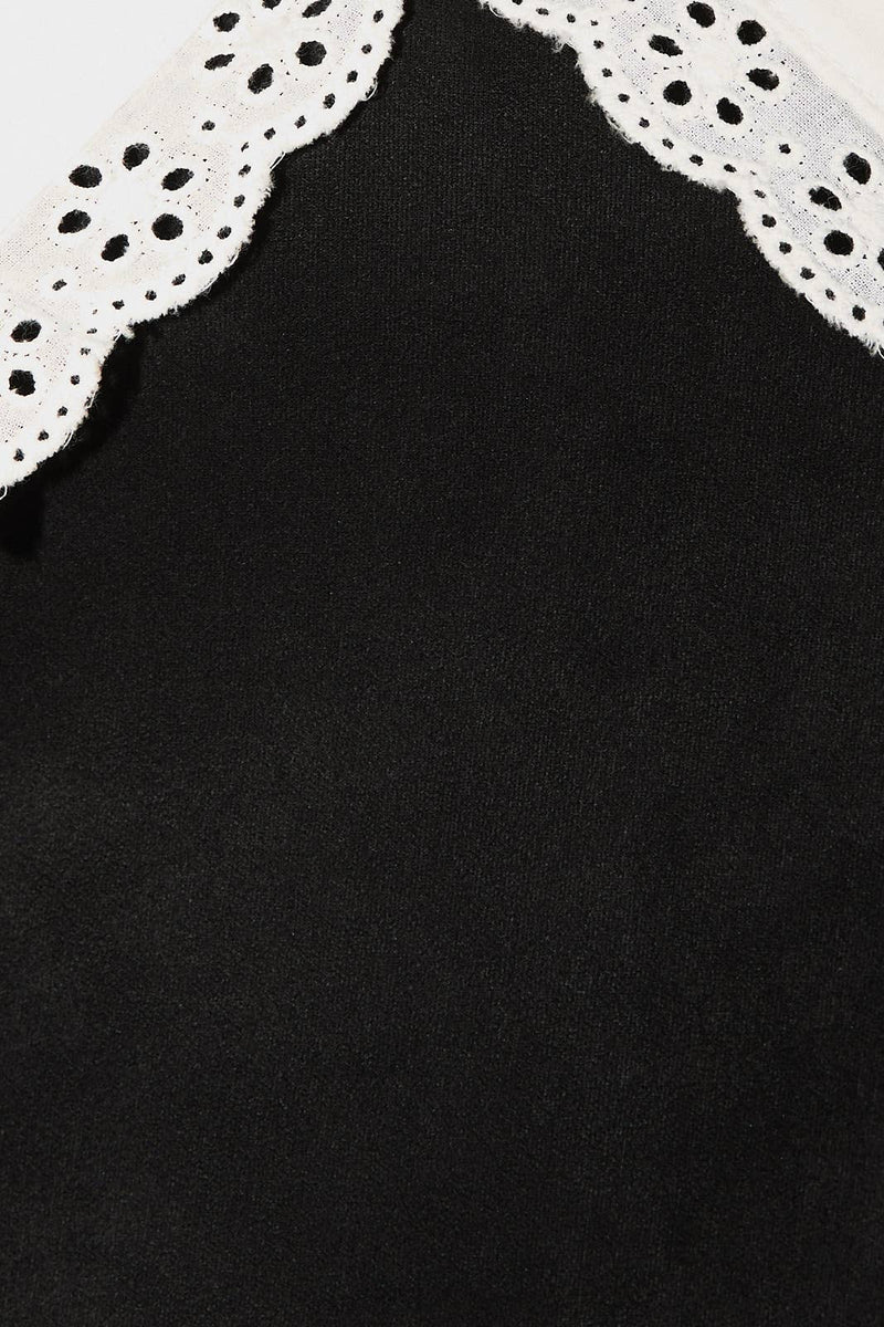 COLLARED SUEDE MINI DRESS S