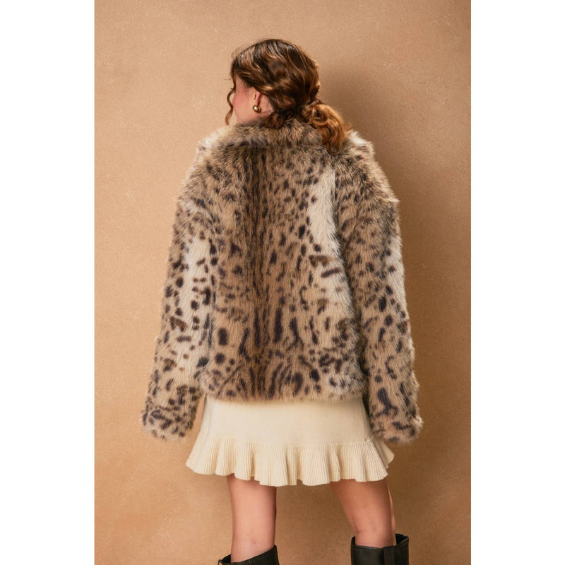 Wanderroot Faux Fur Jacket: TAUPE BROWN / S-M-L(2-2-2)