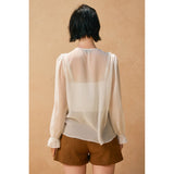 Erosion and Light Frilly Chiffon Blouse