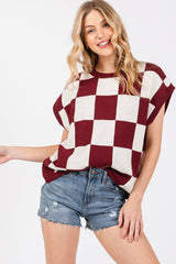 Checkered Game day Top L