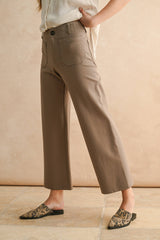 MMP1745   2 POCKETS PONTE PANTS: BLACK / L