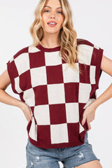 Checkered Game day Top L
