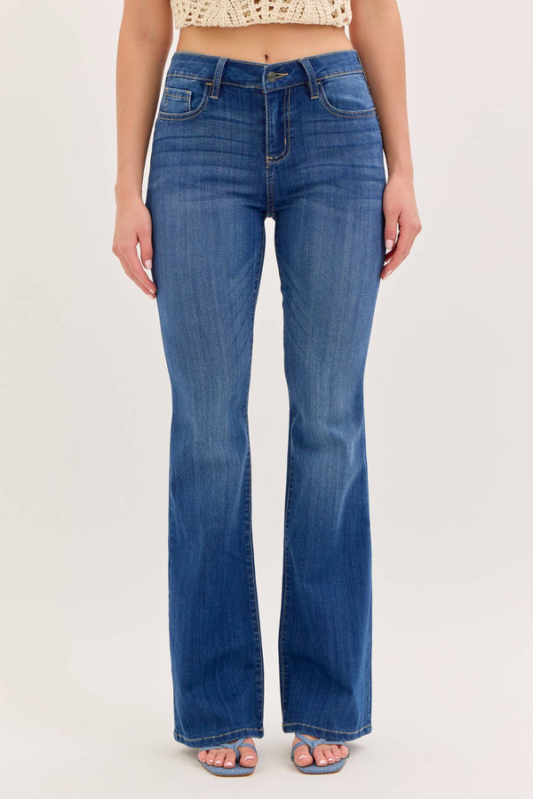 Mid Rise Curvy Fit Flare [Ab39484CRV-DK]: 9