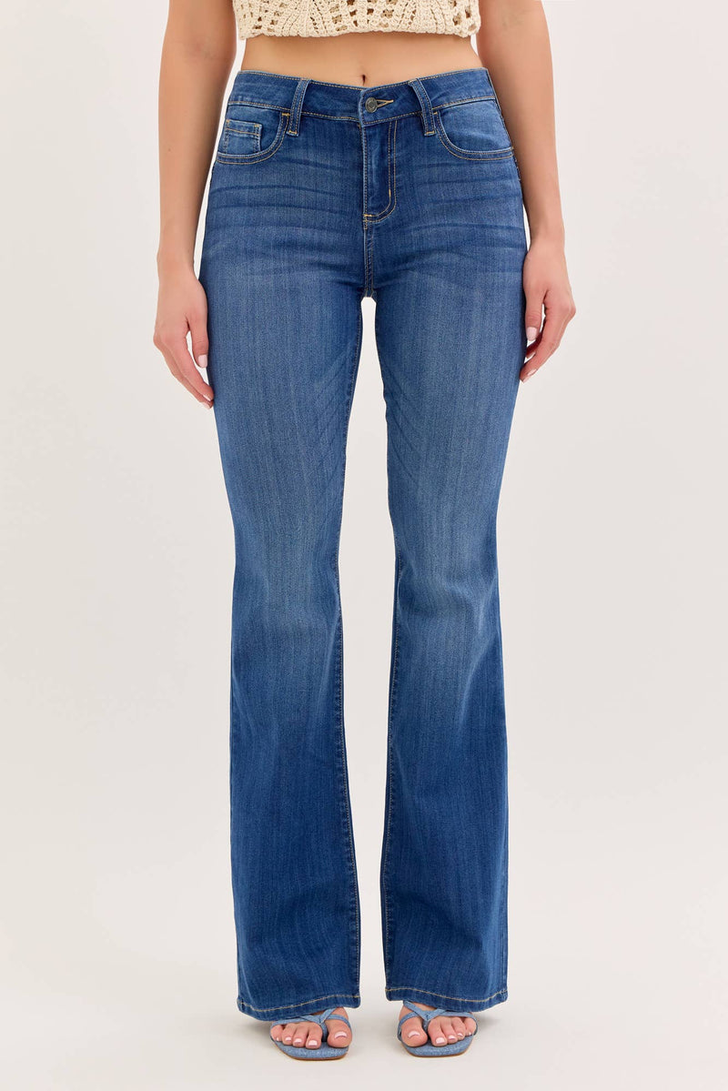 Mid Rise Curvy Fit Flare [Ab39484CRV-DK]: 9