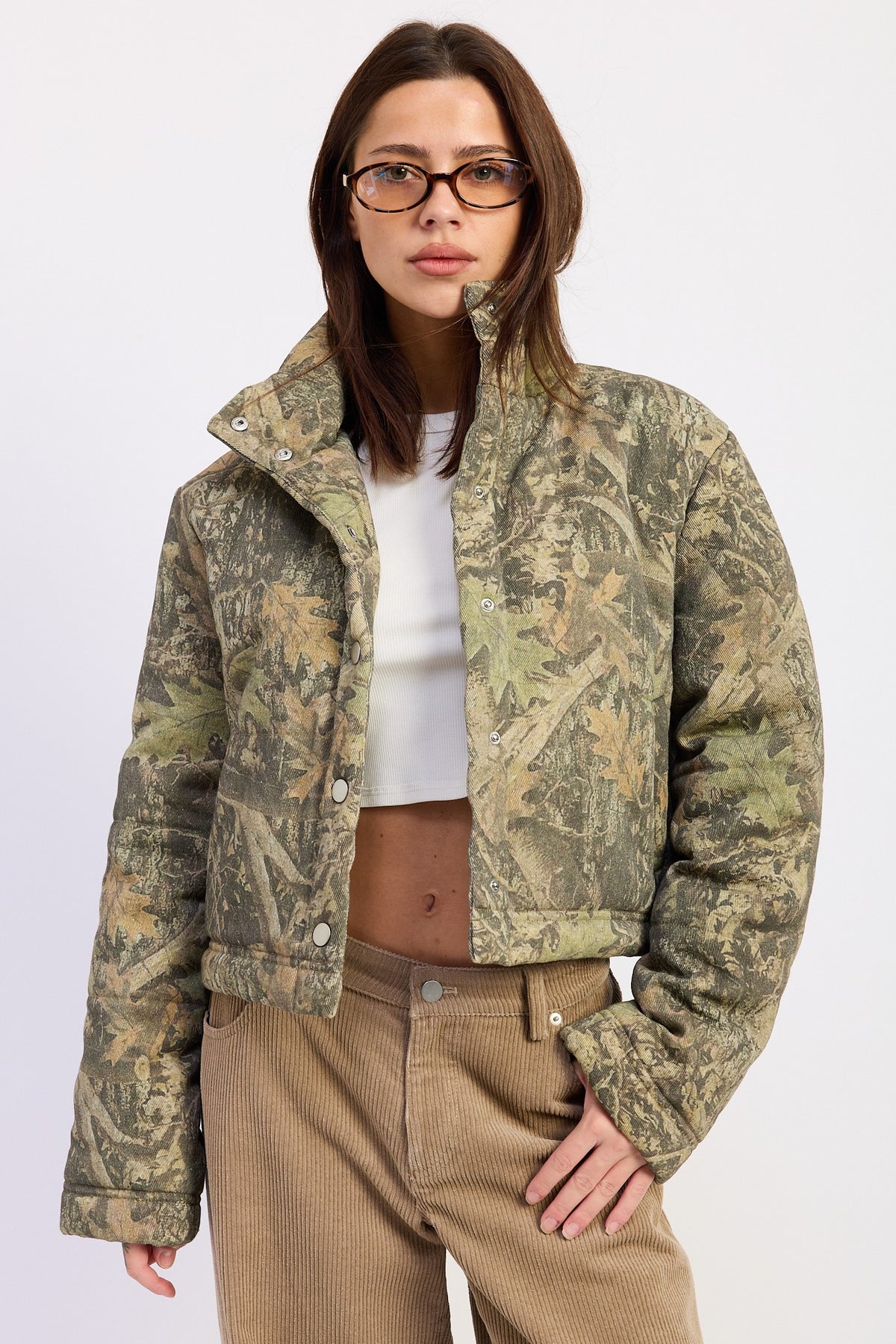 Woodland Camo Puffer Jacket