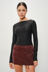 Dan Boat Neck Top - Black