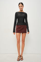 Dan Boat Neck Top - Black