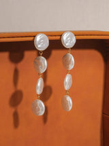 Héloïse 18K Non-Tarnish Pearl Drop Earring: Yellow Gold