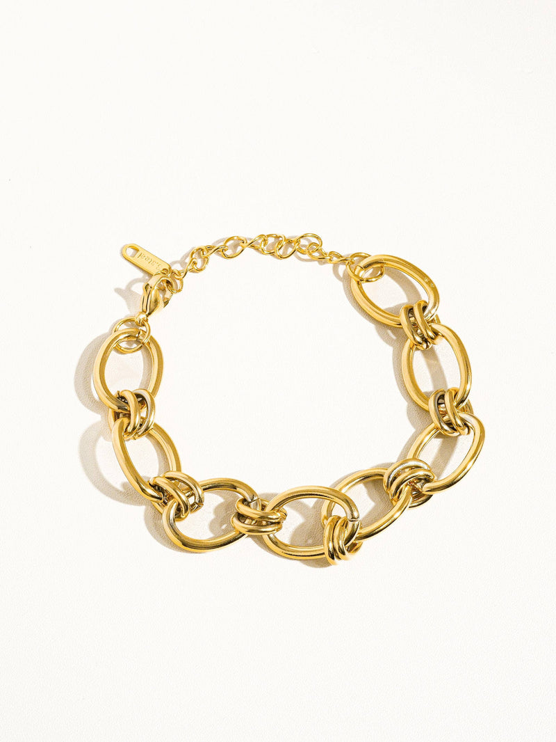 Tila 18K Gold Non-Tarnish Bold Chain Bracelet: Yellow Gold