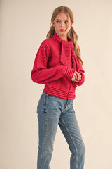CARDIGAN: Red Burgundy / M
