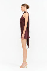 Penny Dress: BURGUNDY / S