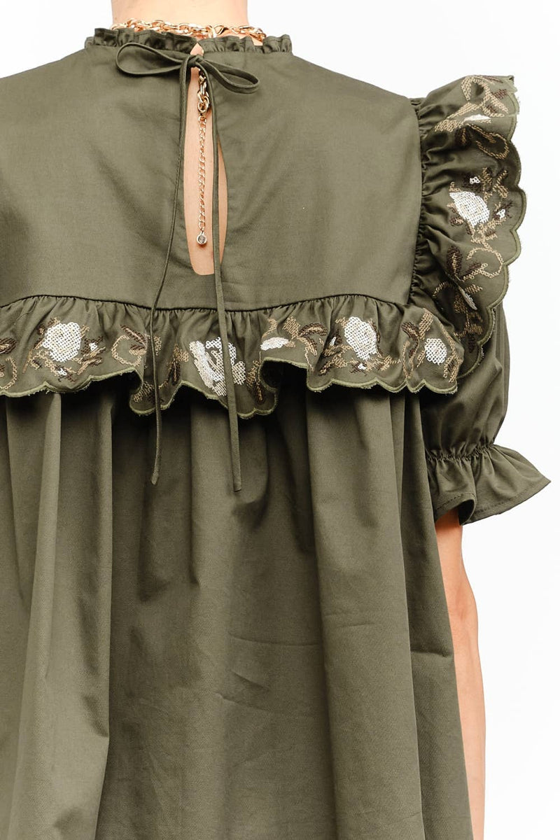 Sera Olive Dress: OLIVE / M