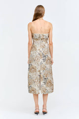 Isadora Dress: TAUPE / S