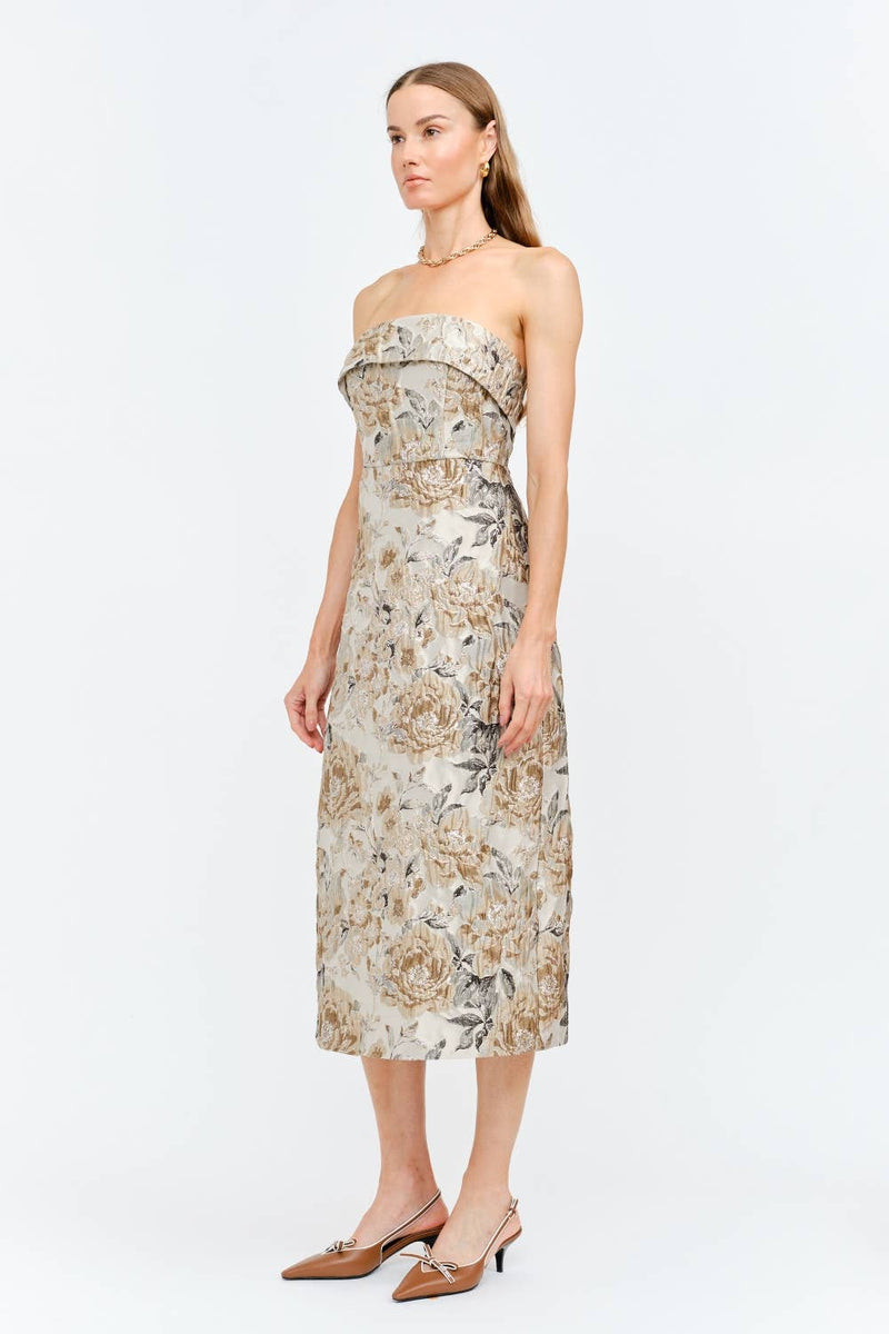 Isadora Dress: TAUPE / M