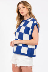 Checkered Game day Top S