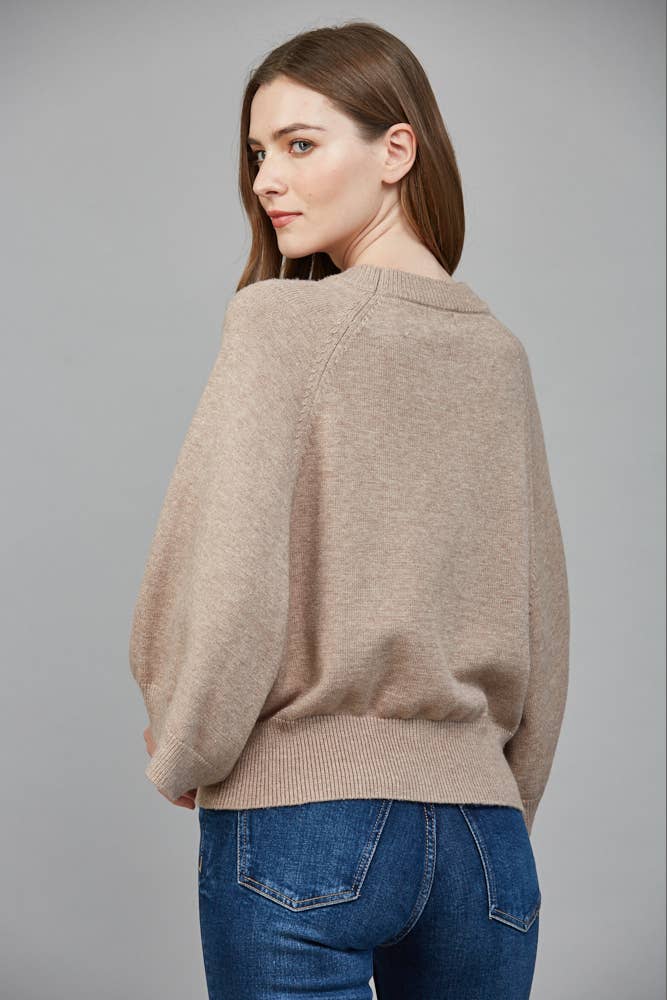 CREW NECK SWEATER MOCHA / S