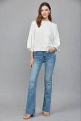 CREW NECK SWEATER CREAM / L