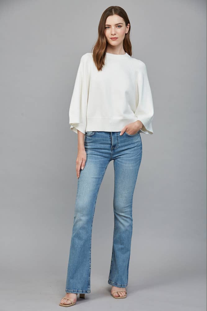 CREW NECK SWEATER CREAM / L