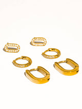 Orage 18K Gold Non-Tarnish Round Hoop Earring: Yellow Gold