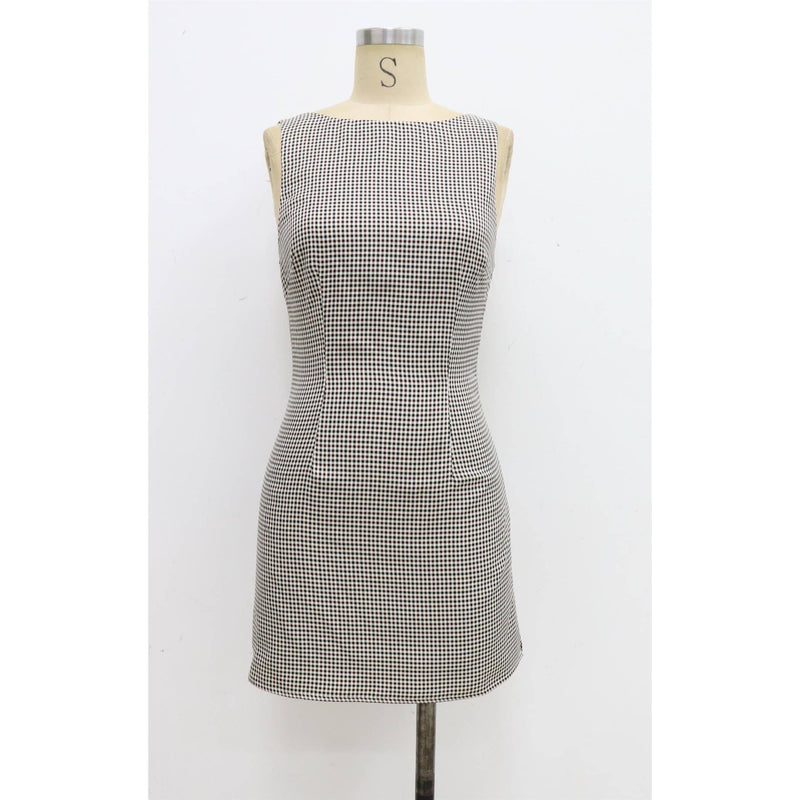 CHECK ME OUT MINI DRESS / DD5217D: BROWN / XS-S-M-L(1-3-2-1)