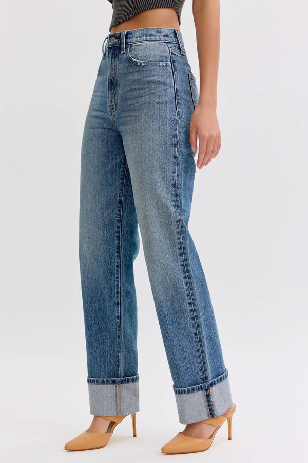 Super High Rise Dad Jean with Cuff [WV19817RS-M]: 3